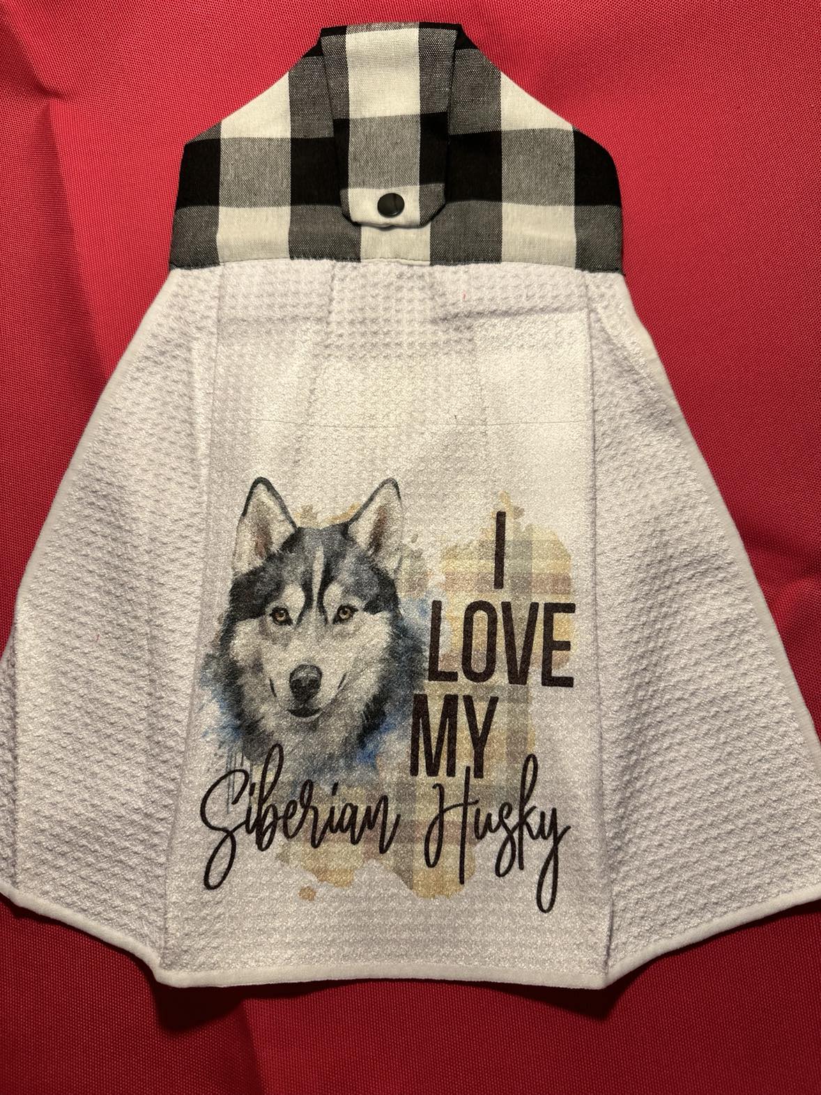Hanging Towels - I Love My Siberian Husky