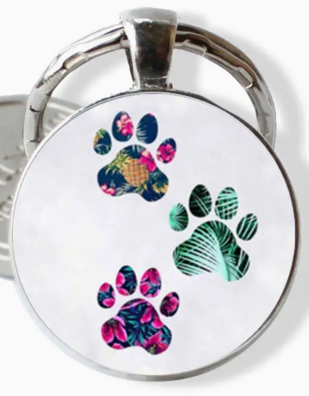 Keyrings - Coloured Paws
