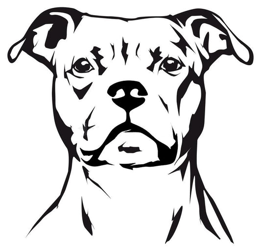 Stickers - Staffordshire Bull Terrier Head 2
