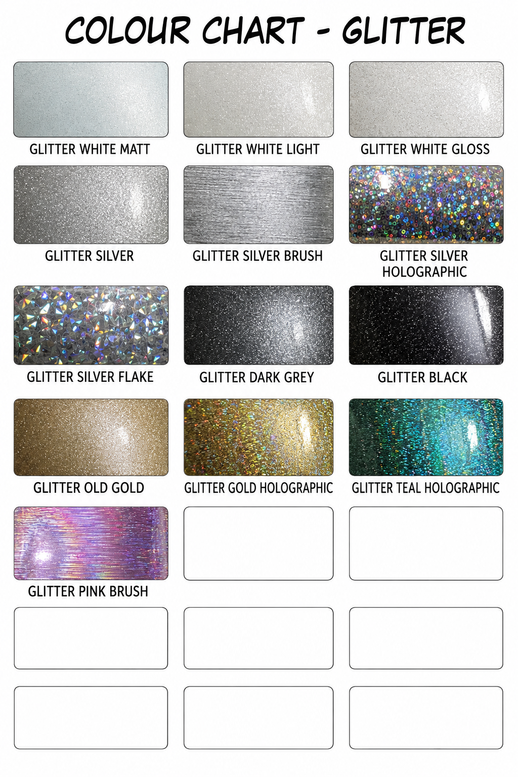 AAA - COLOUR CHART - GLITTER