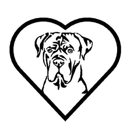 Stickers - Cane Corso Heart 2