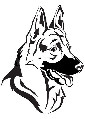 Stickers - German Shepherd Head 2