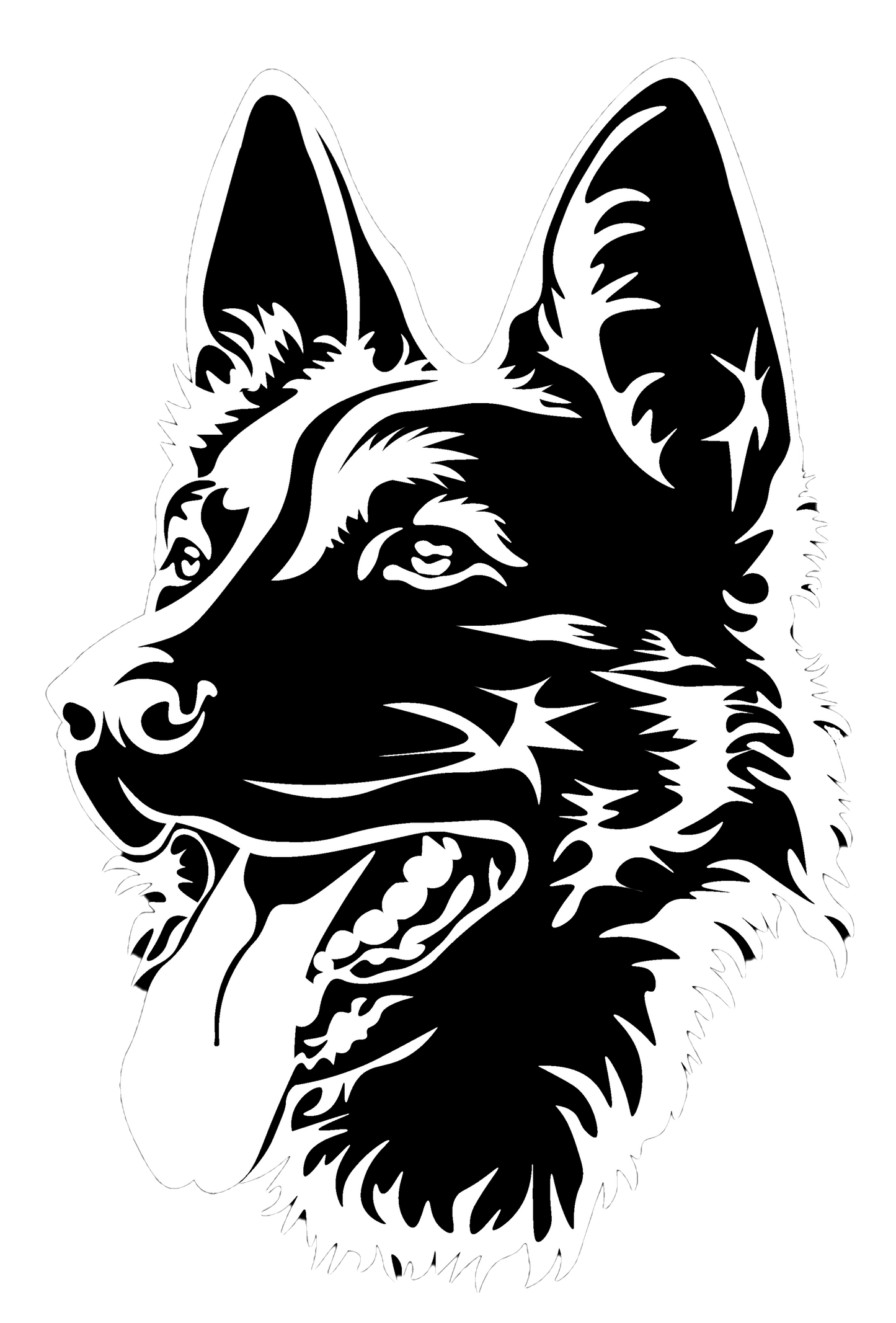 Stickers - German Shepherd Head 3