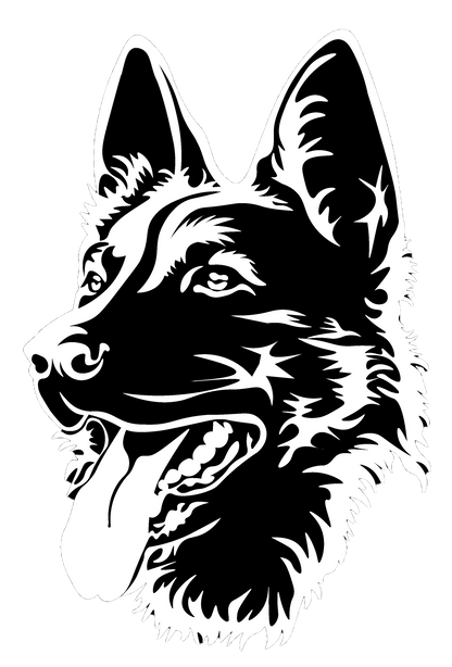 Stickers - German Shepherd Head 3