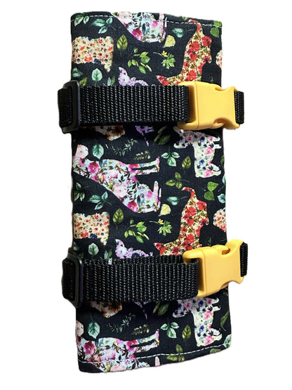 Lead Bag - Floral Dogs