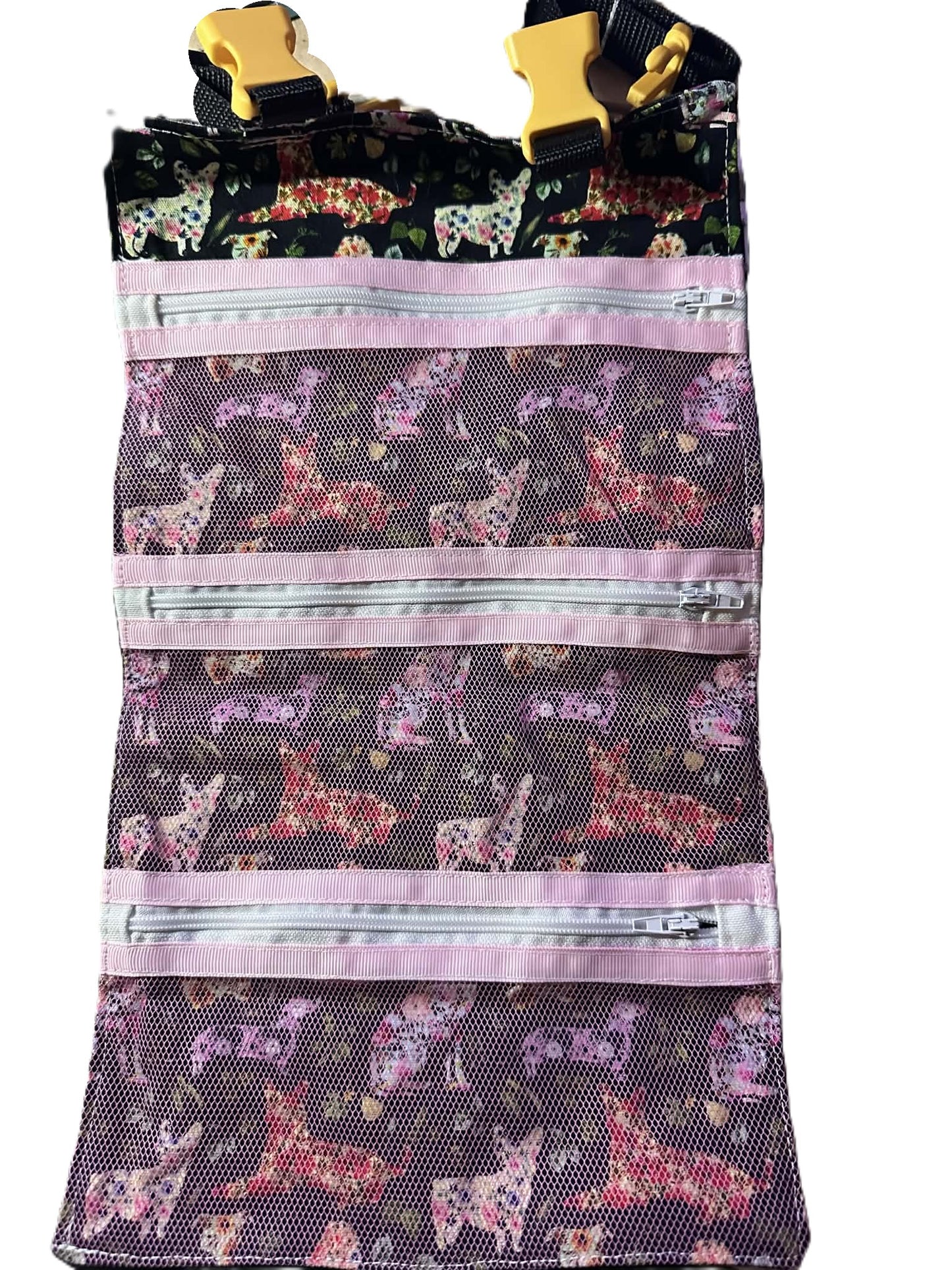 Lead Bag - Floral Dogs