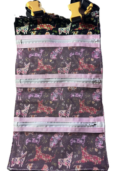 Lead Bag - Floral Dogs