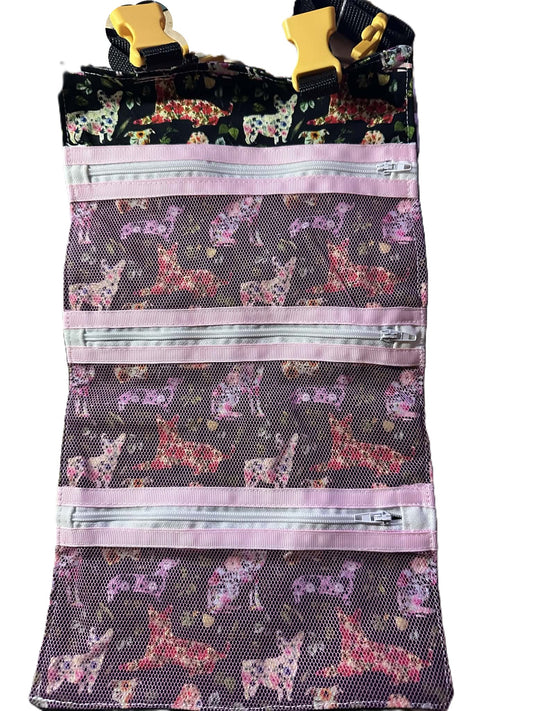 Lead Bag - Floral Dogs