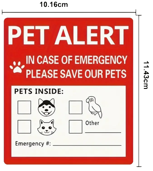Sticker - Pet Alert / Pet Rescue