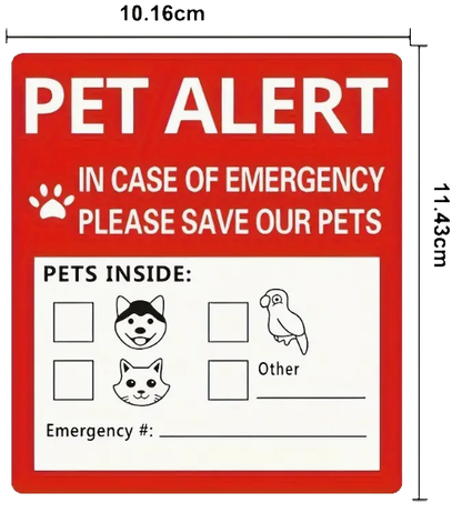 Sticker - Pet Alert / Pet Rescue