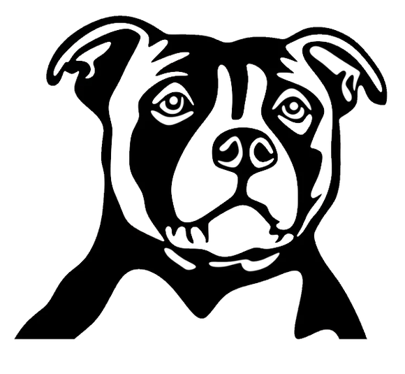 Stickers - Staffordshire Bull Terrier Head 1