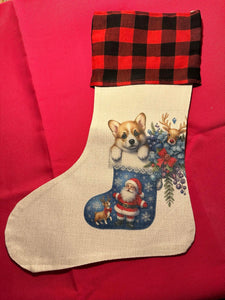 Xmas Stocking -  Corgi