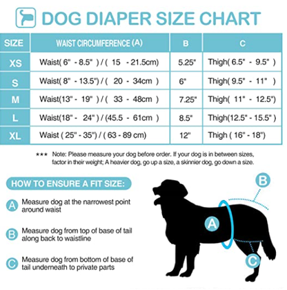 Dog Diapers - XLarge - 25" to 35"