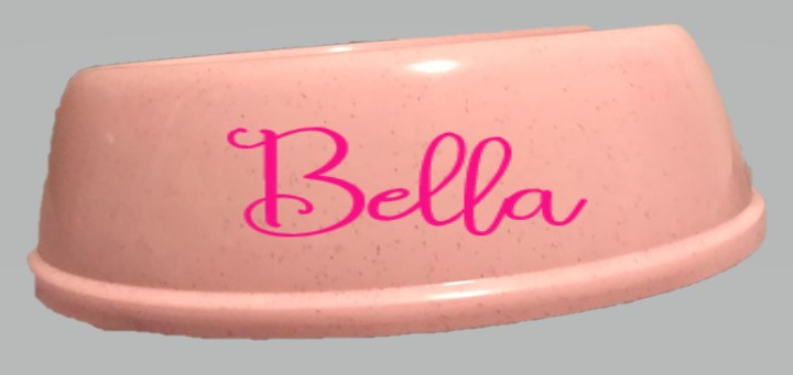 Bowls - including your Pets Name, Sticker, Crazy Dog Lady 