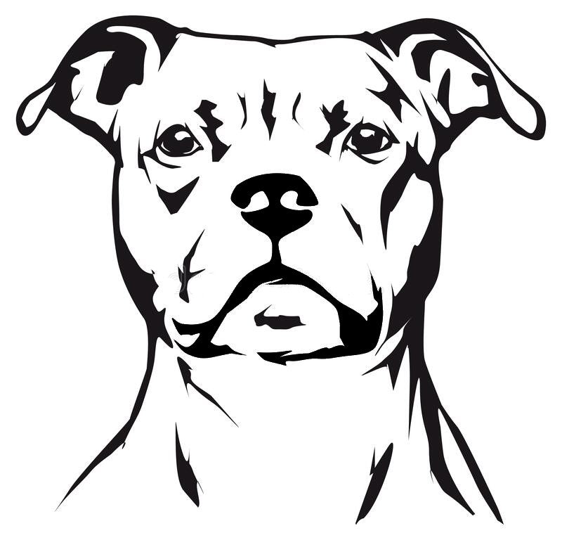 Stickers - Staffordshire Bull Terrier Head 2